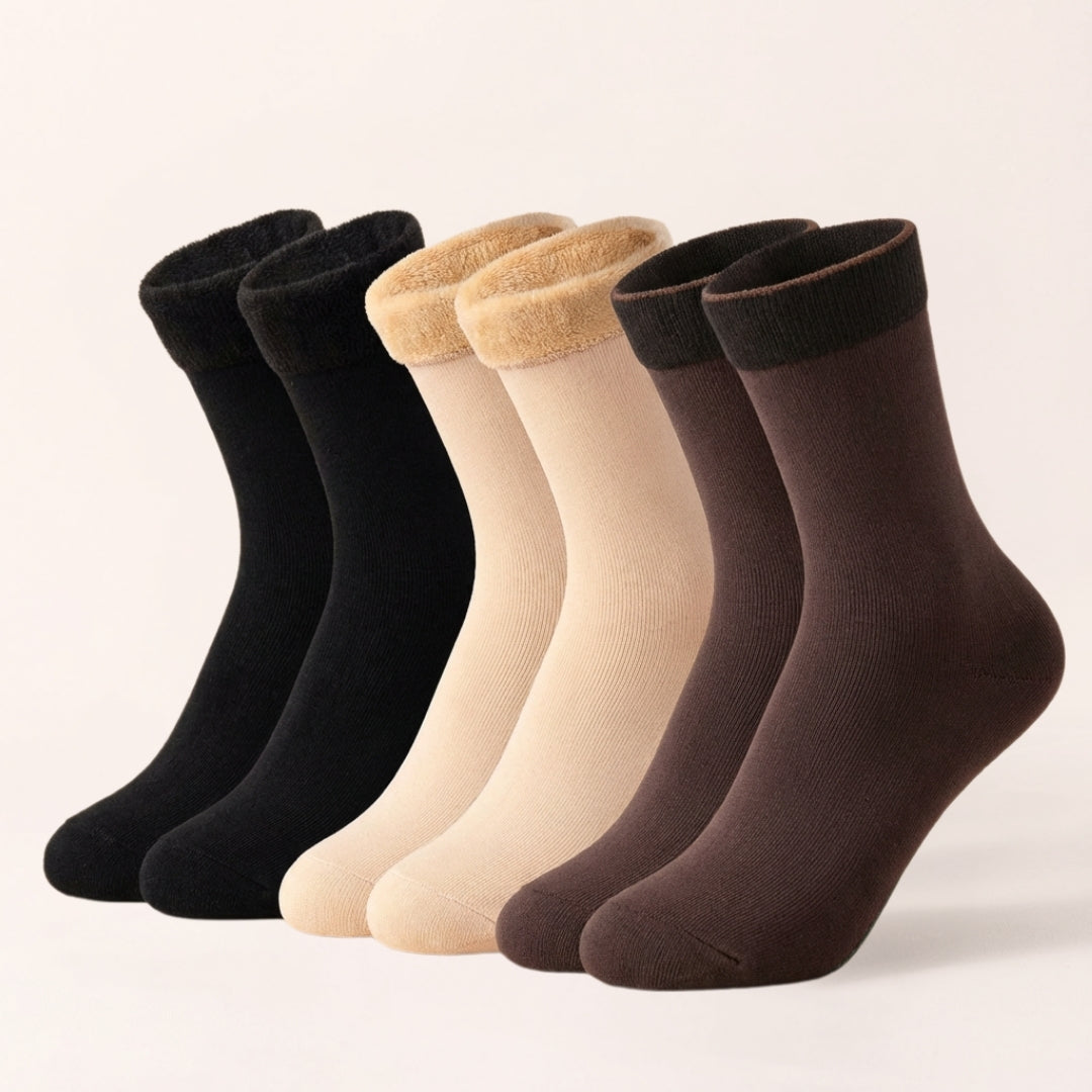 Luna Fleece-Lined Socks – 6 Pack