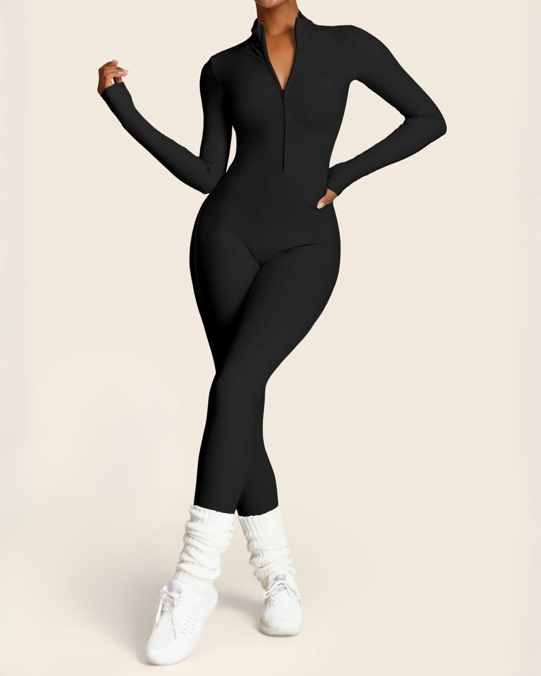 Alessia Thermal Zip Jumpsuit