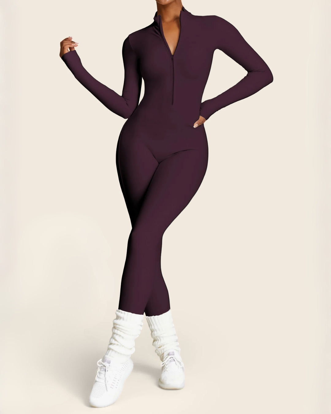 Alessia Thermal Zip Jumpsuit