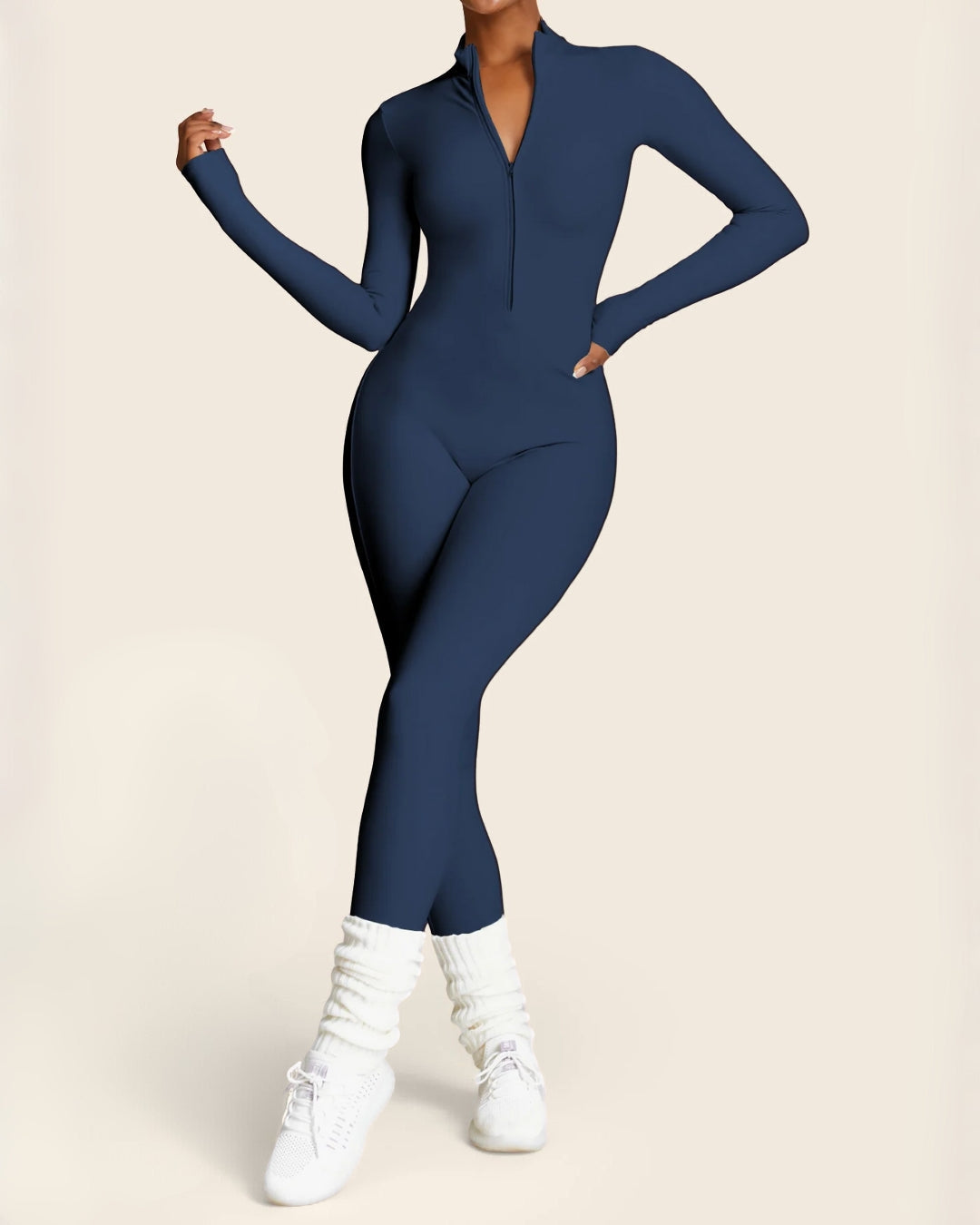 Alessia Thermal Zip Jumpsuit