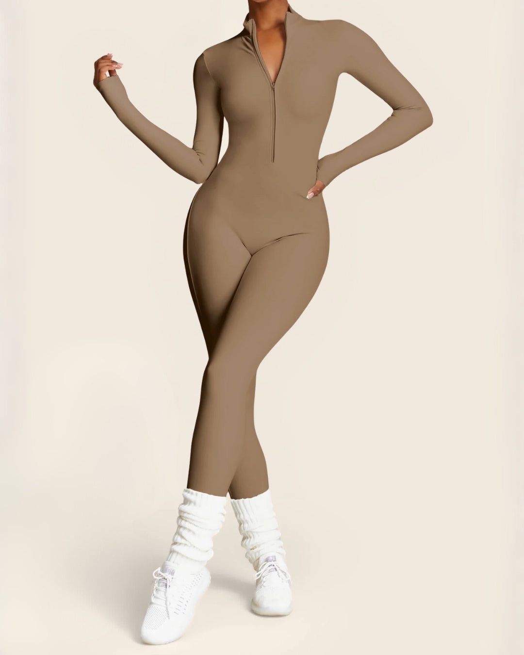 Alessia Thermal Zip Jumpsuit