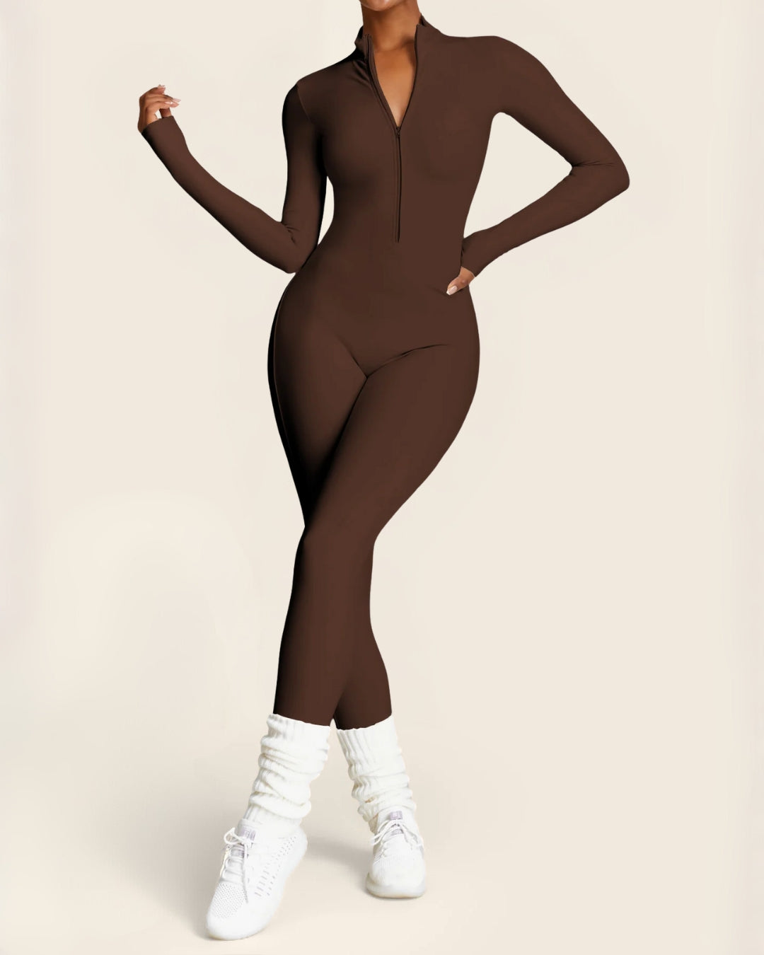 Alessia Thermal Zip Jumpsuit