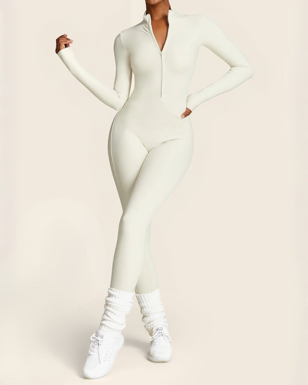 Alessia Thermal Zip Jumpsuit