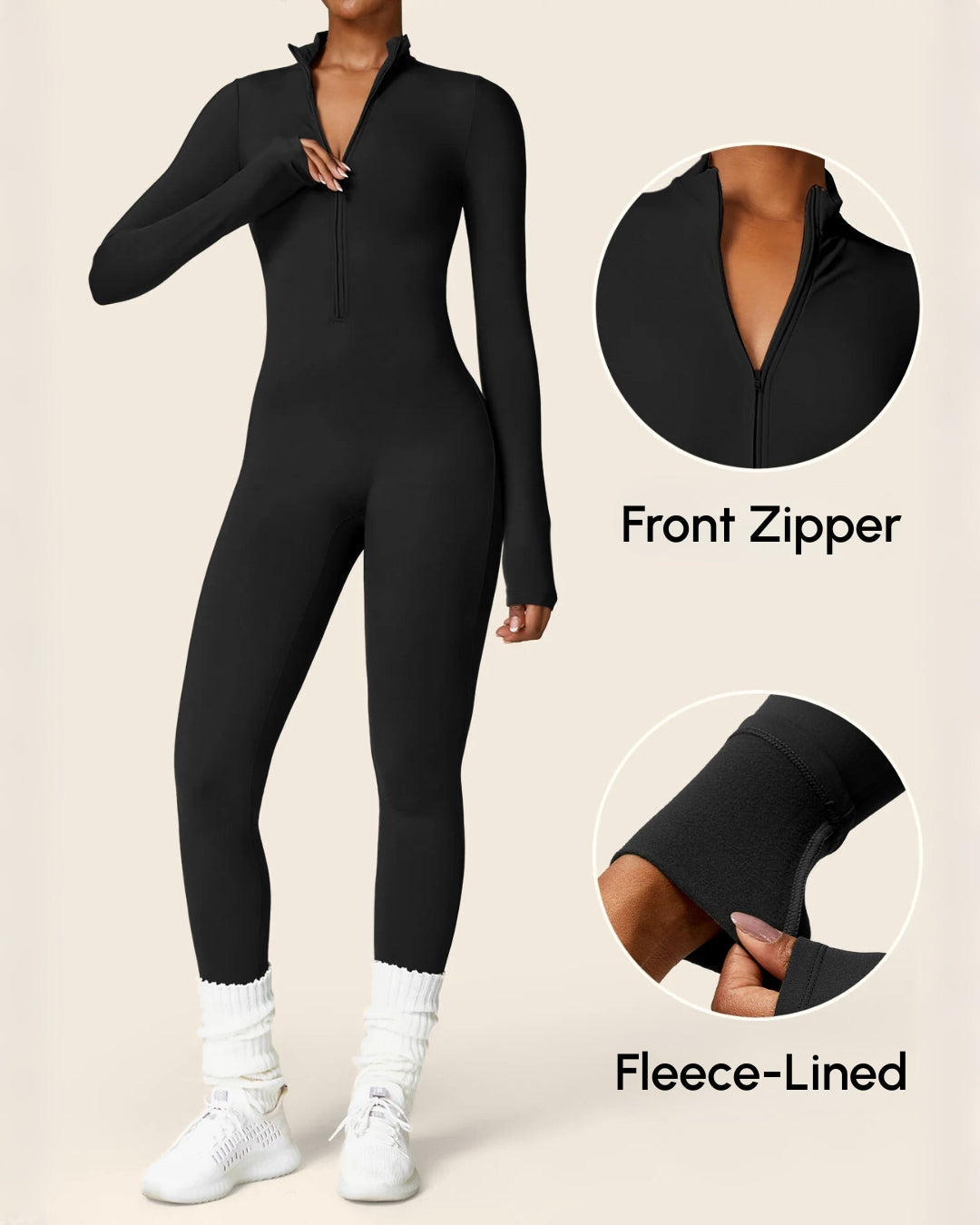 Alessia Thermal Zip Jumpsuit