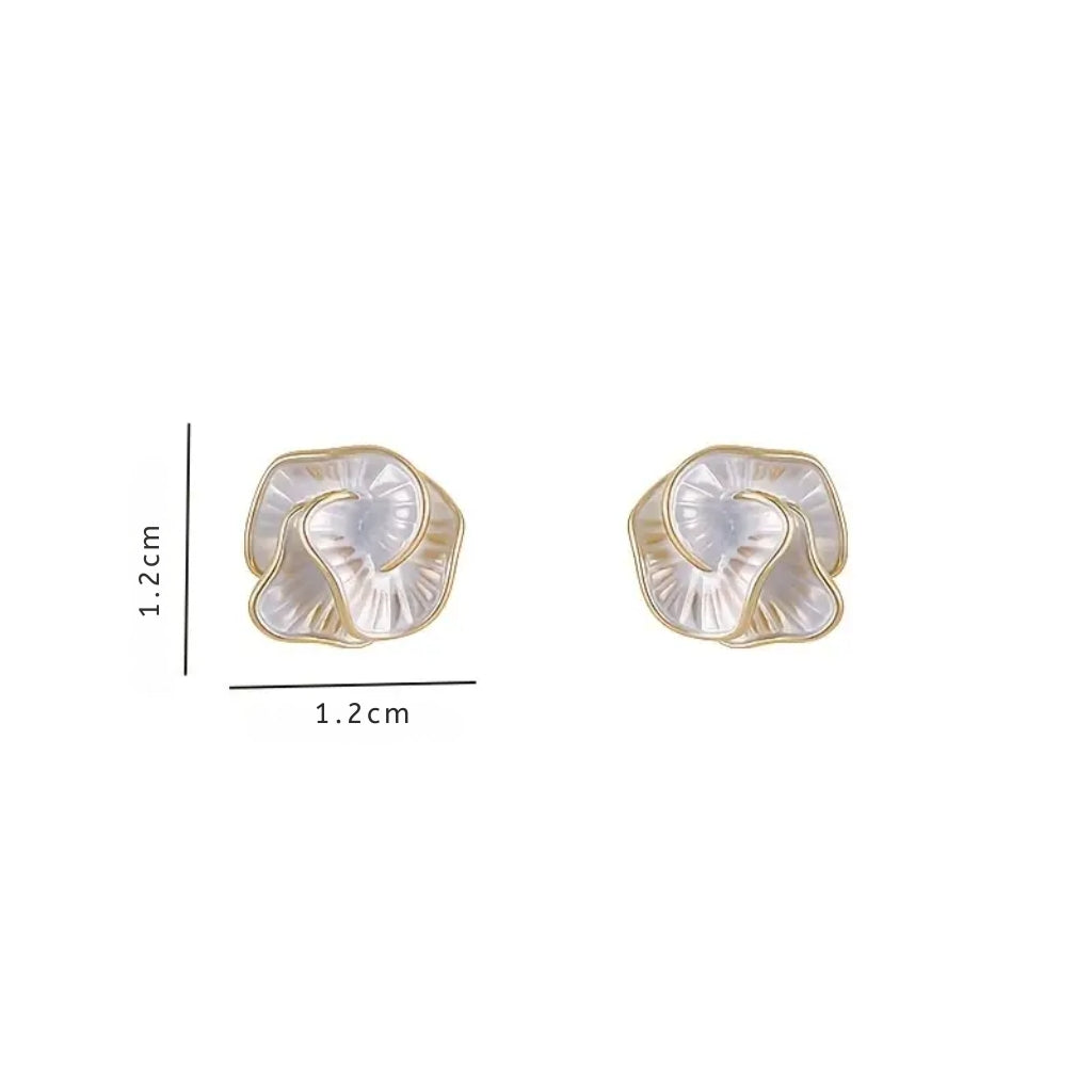 Elegant pearl stud earrings for women minimalist style