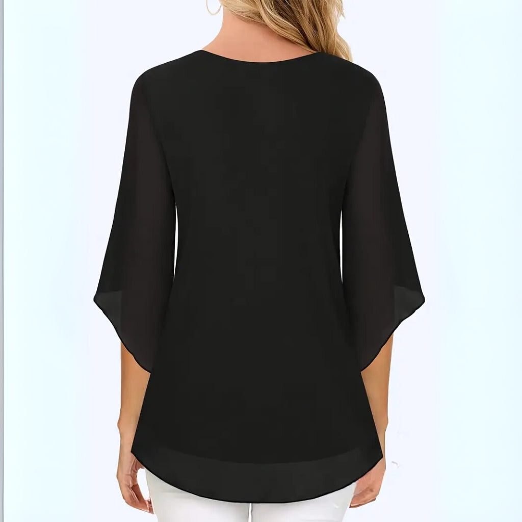 Casual chic relaxed fit blouse