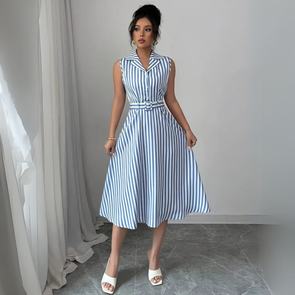 Lightweight feminine midi dress for holidays
