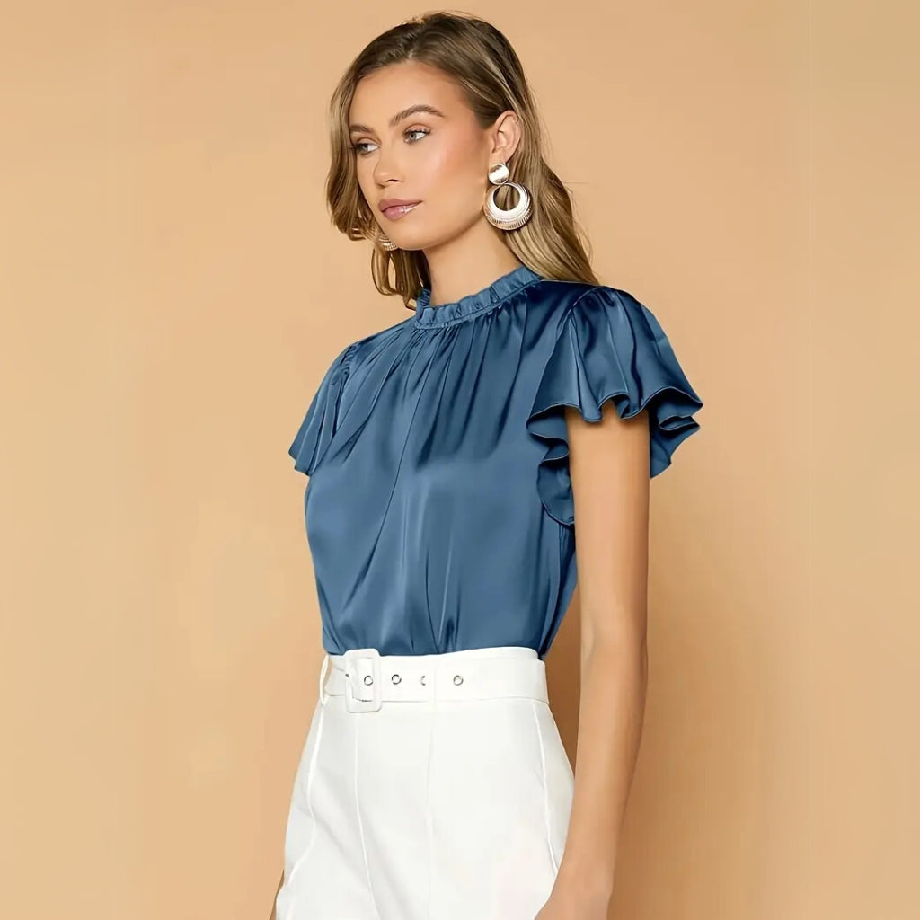 Refined office blouse with soft silhouette