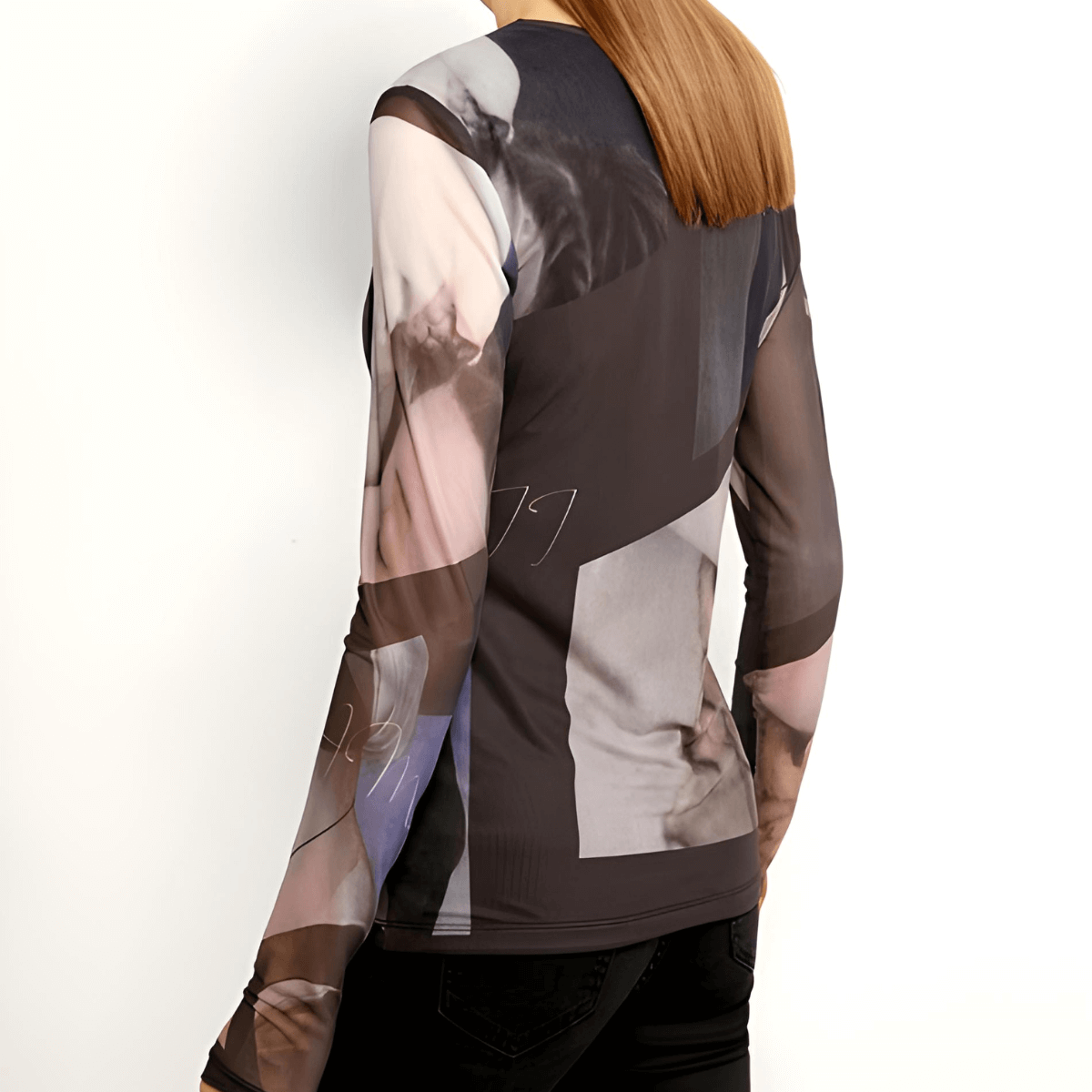 Modern art print fashion top