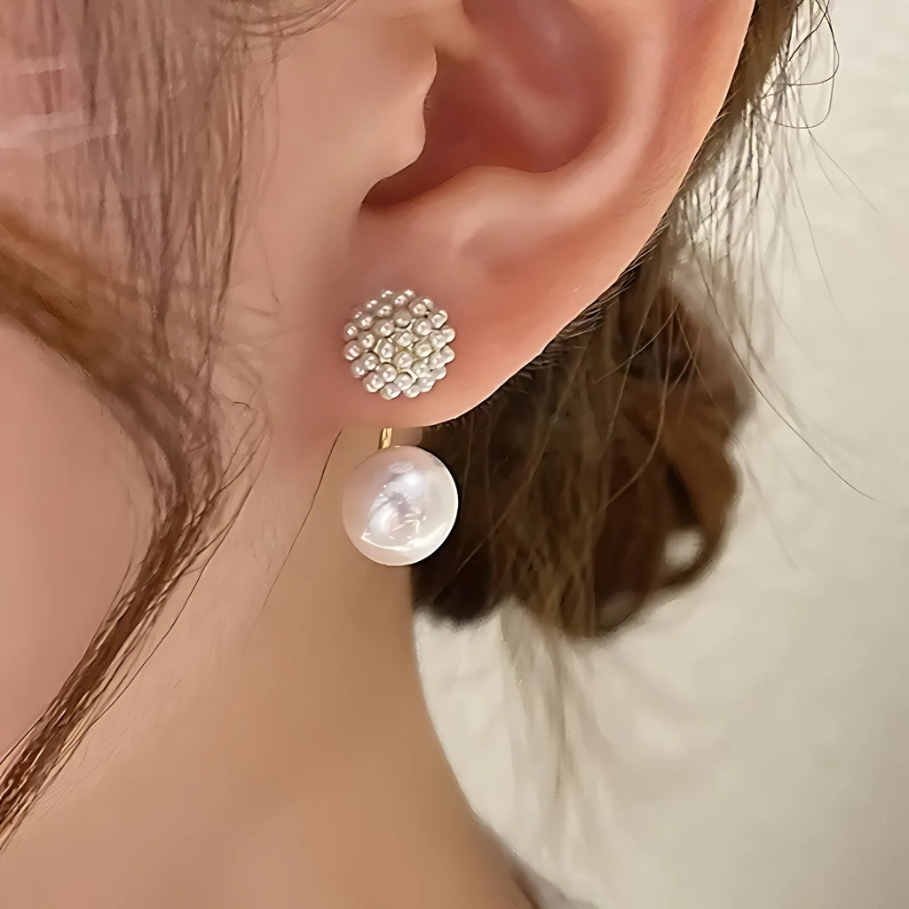 pearl drop stud earrings for women elegant style