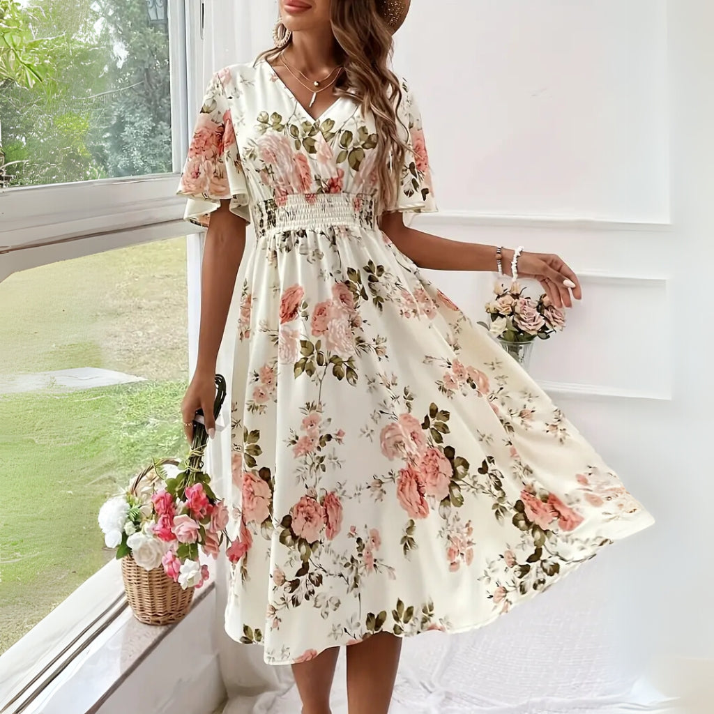 Floral garden dress front view
