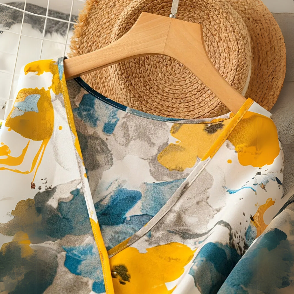 Close up floral pattern dress