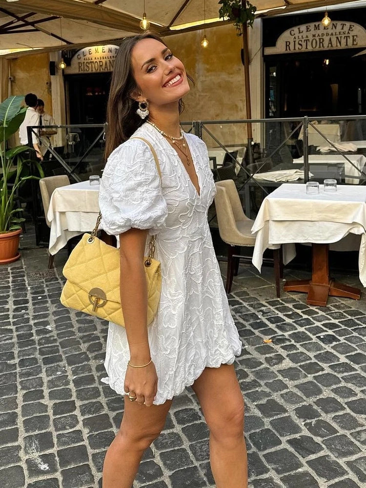 Puff Mini Dress