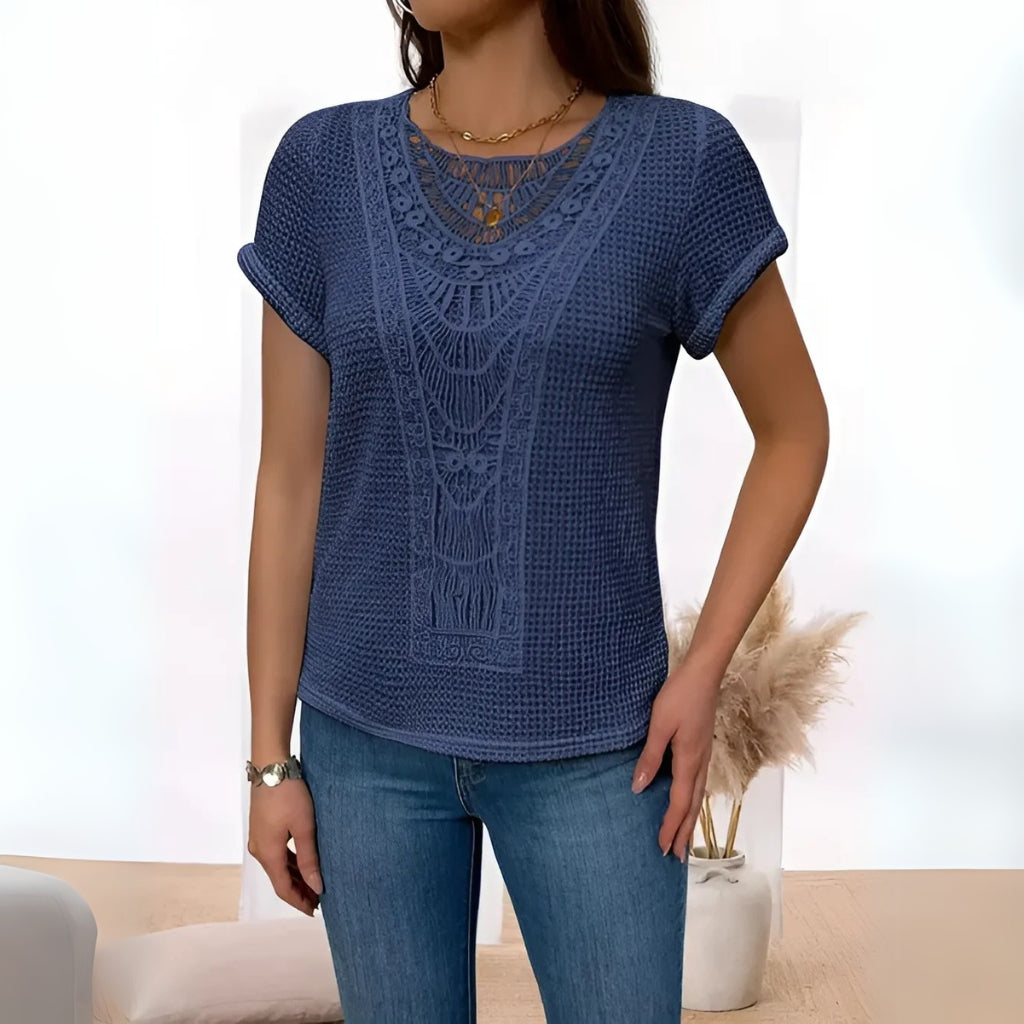 Blue azura blouse casual outfit
