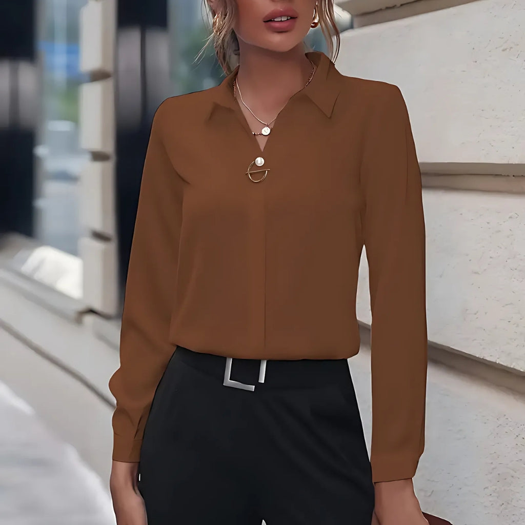 Brown version of Amara blouse