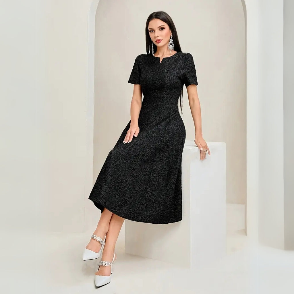 Elegant flowing midi dress for occasions