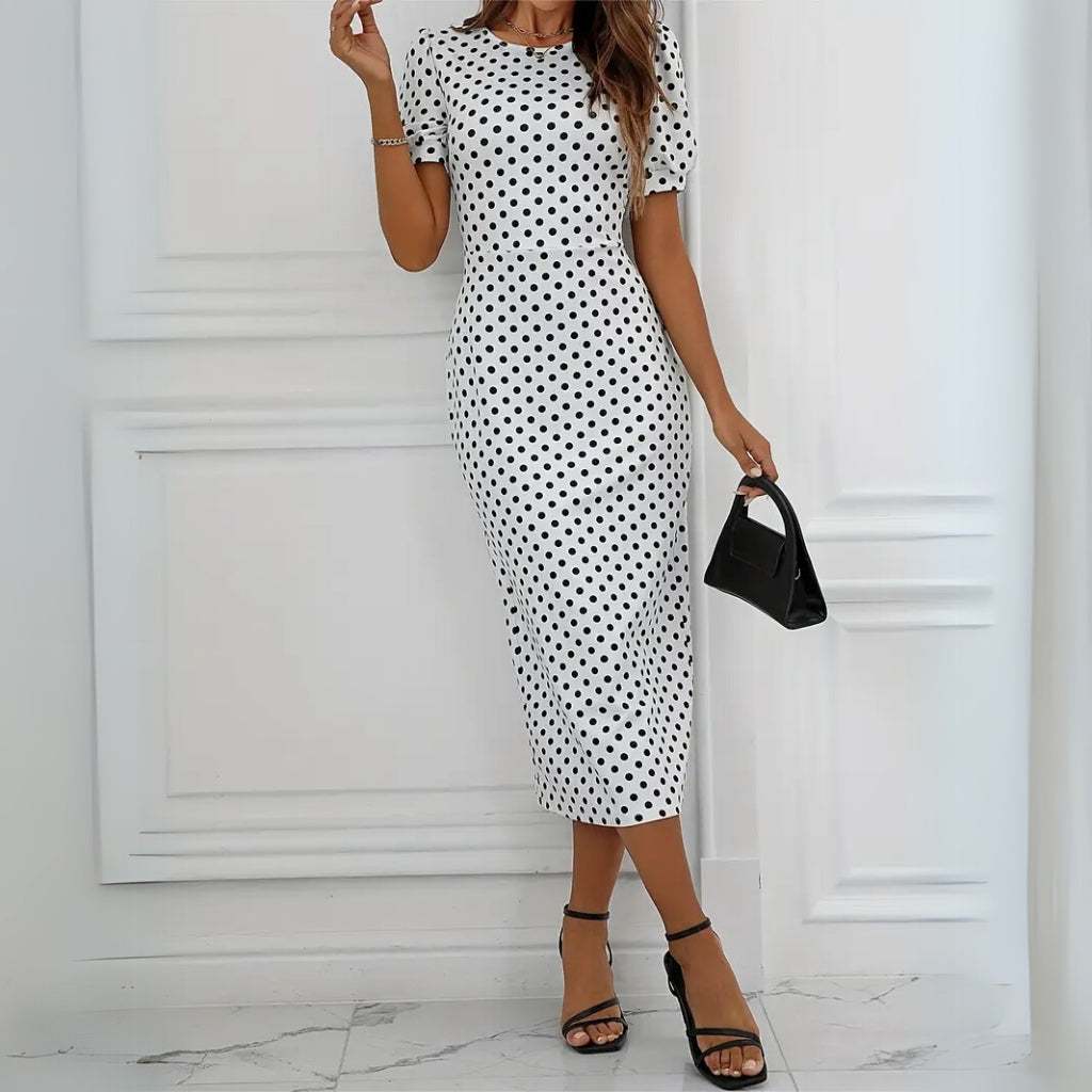 Elegant feminine midi dress for summer days