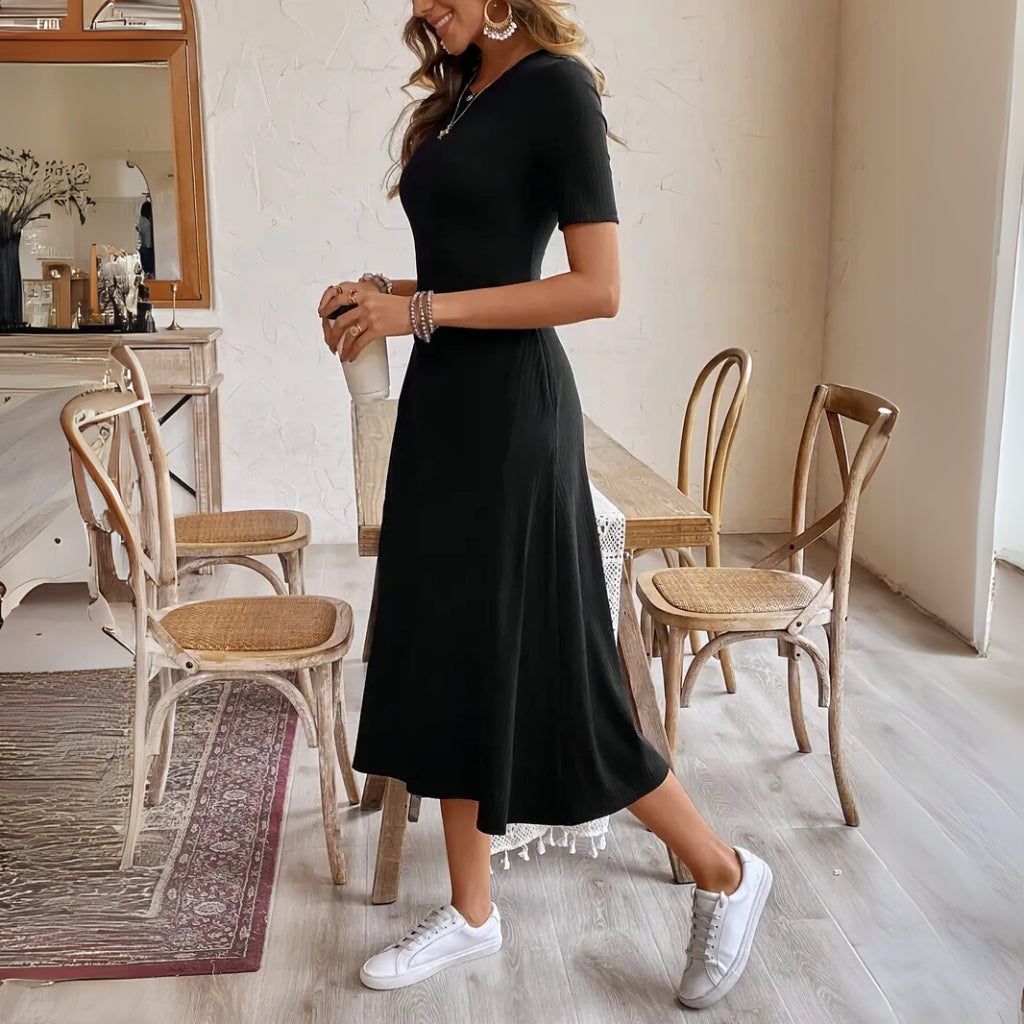 Classic everyday midi dress silhouette