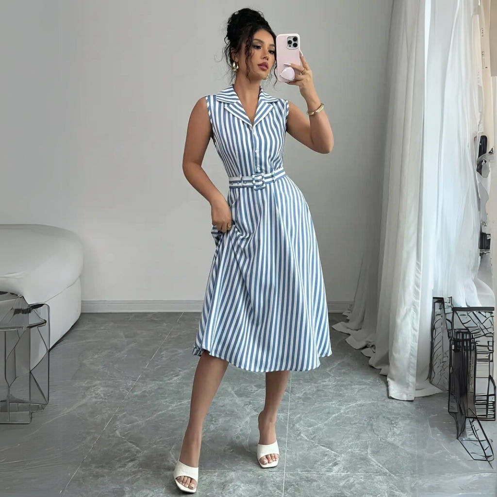 Casual blue summer dress outfit