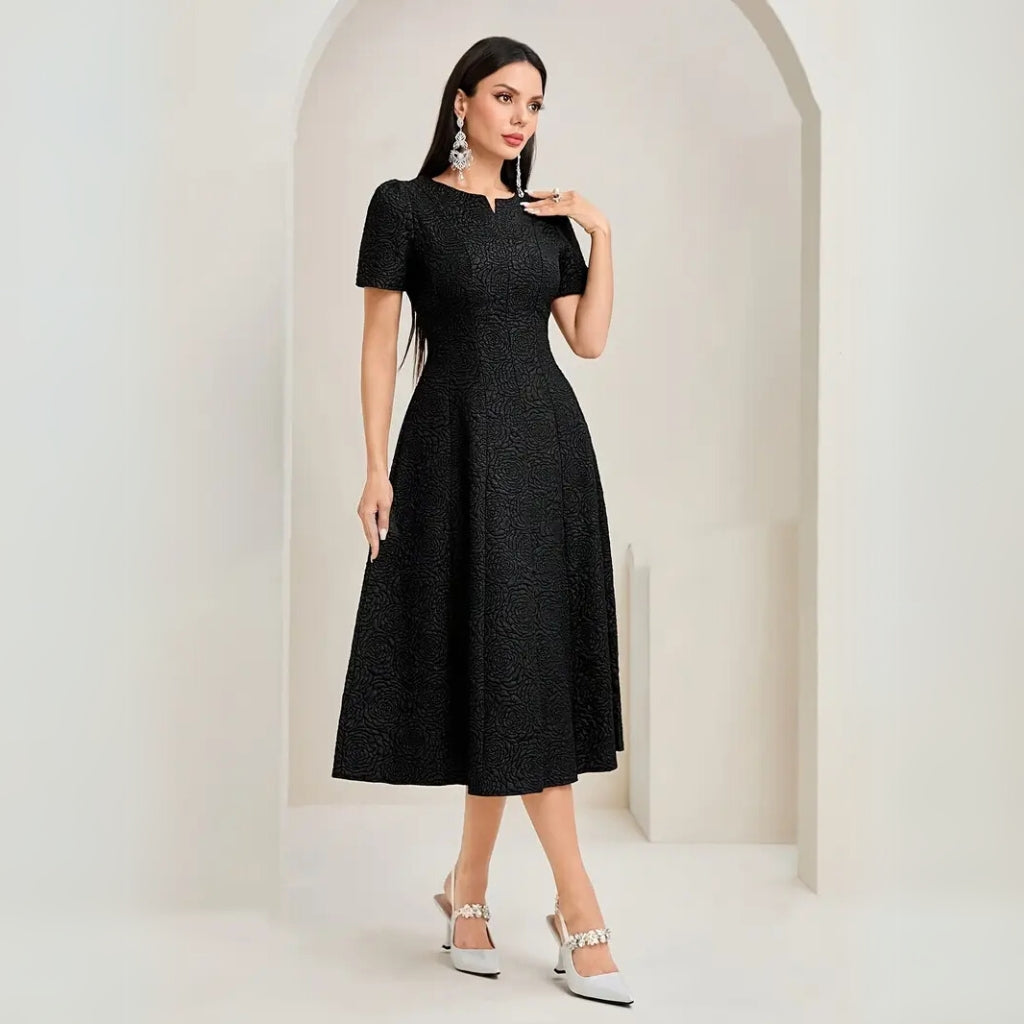 Graceful classic midi dress silhouette