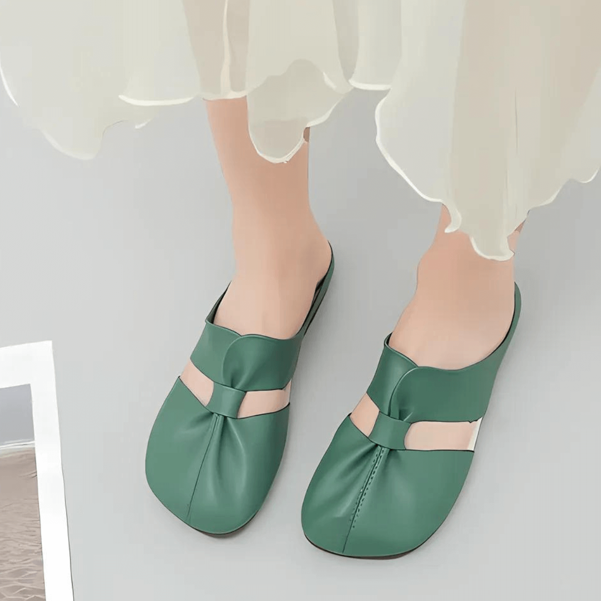 Black pair of comfortable mules