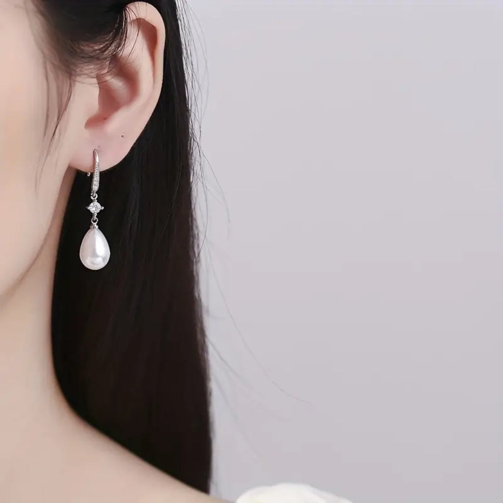 elegant pearl drop earrings for women